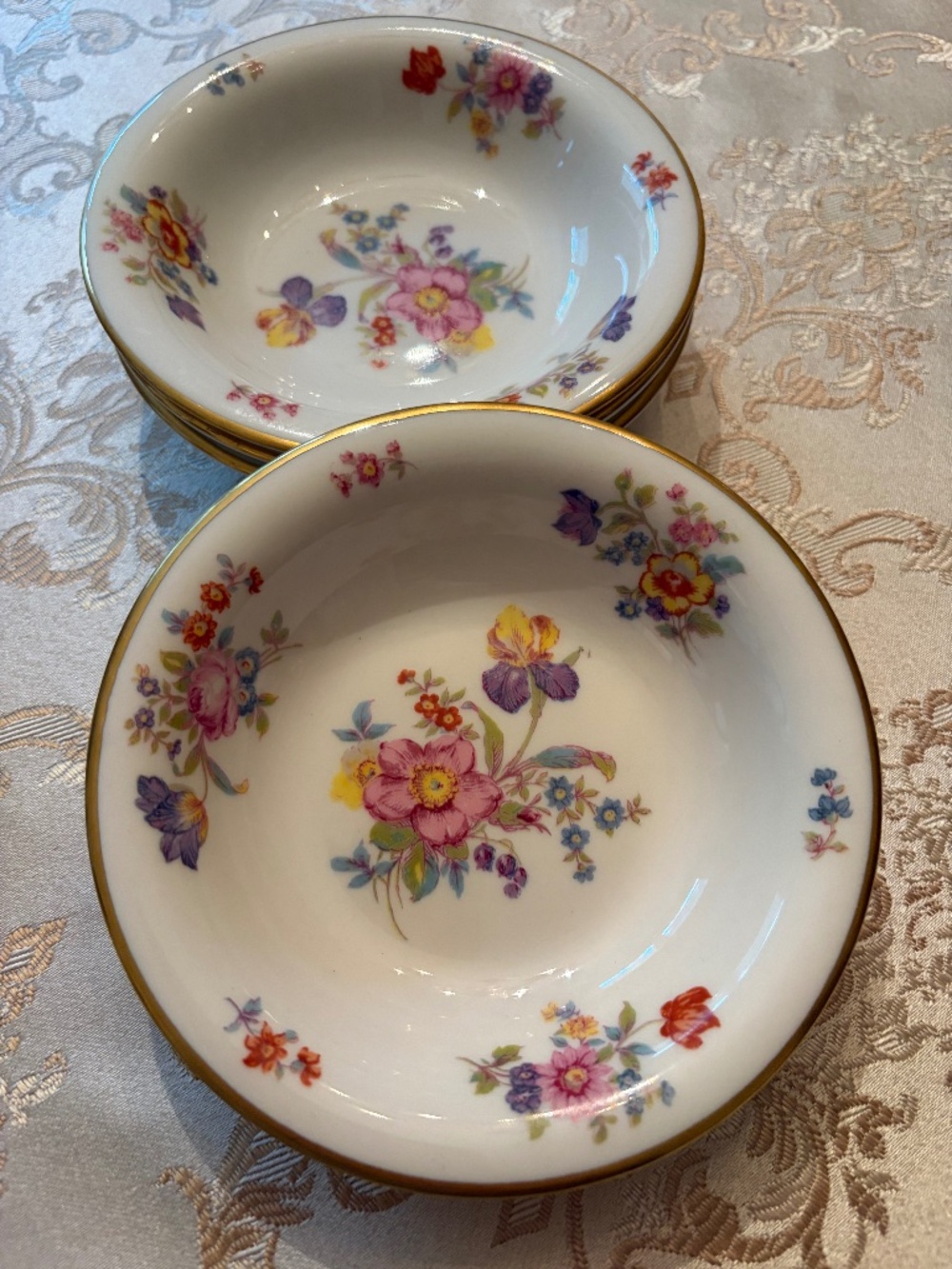 Lamberton China Berry Bowls Set of 4, "Linda Lee" pattern